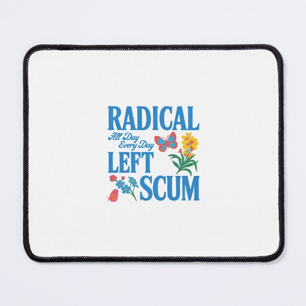 Item preview, Radical Left Scum All Day Every Day — Retro Aesthetic Political Floral Illustration designed and sold by Colorful-Garden.