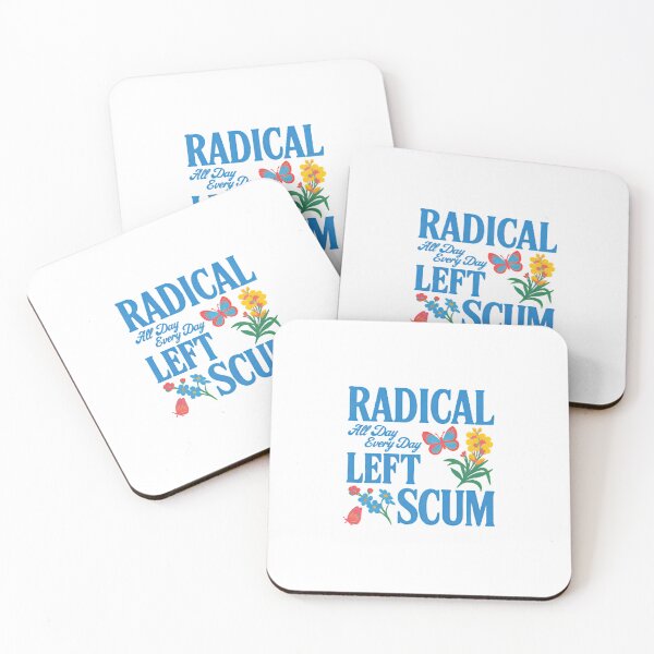 Item preview, Radical Left Scum All Day Every Day — Retro Aesthetic Political Floral Illustration designed and sold by Colorful-Garden.