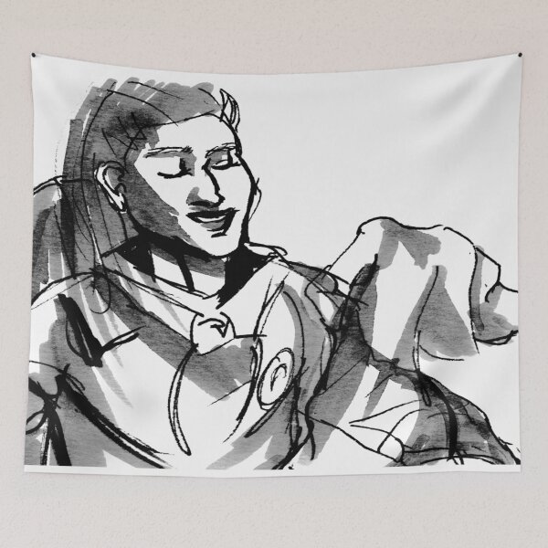 Item preview, 020 Man with Dog - Labrador Lap Sketch designed and sold by FrenkyTank.