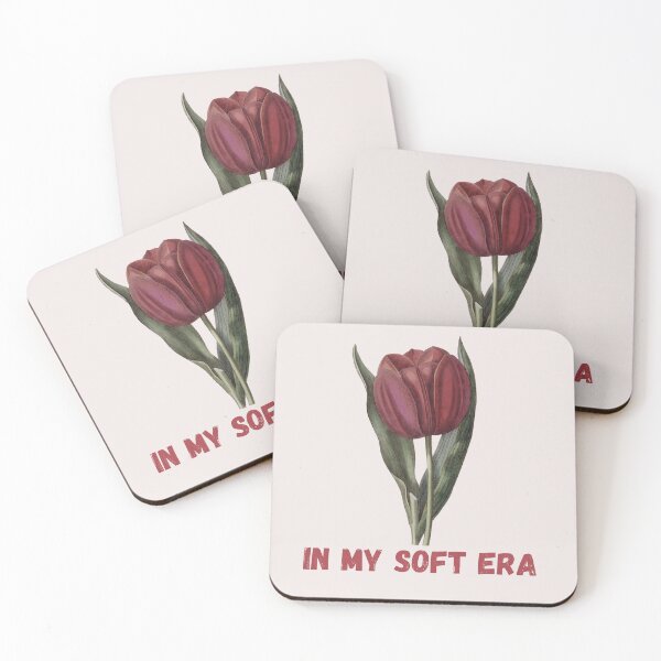 Item preview, In My Soft Era Tulip Aesthetic T-Shirt | Minimal Floral Vintage Style Cute Gen Z Quote Tee designed and sold by disha-prints.