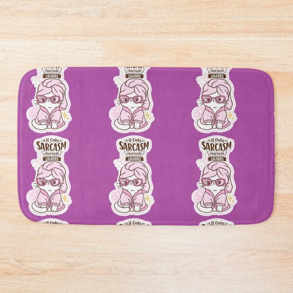 Item preview, If Only Sarcasm Burned Calories Cute Cat Sticker designed and sold by sumodesign.
