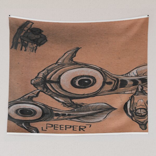 Item preview, 021 Peeper Robot Fish - Bulging Eye Abstract designed and sold by FrenkyTank.