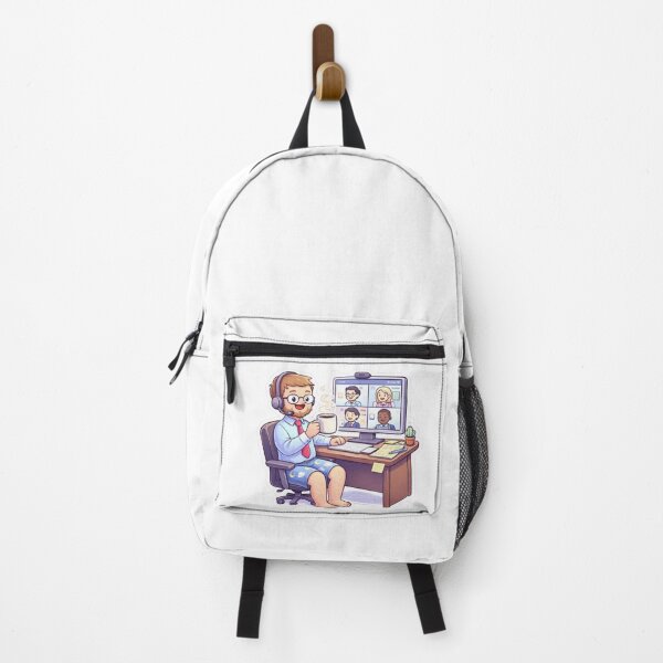 Item preview, Funny Work From Home Meeting Pajamas Relatable Sticker designed and sold by Dasts Cart.