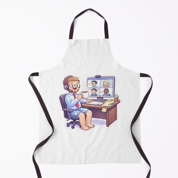 Item preview, Funny Work From Home Meeting Pajamas Relatable Sticker designed and sold by Dasts Cart.