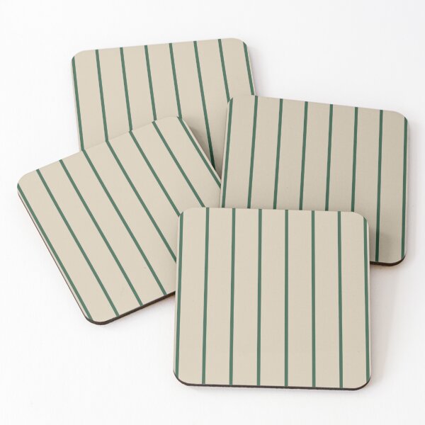 Item preview, Sand And Green Pinstripe Pattern designed and sold by pattern-archive.