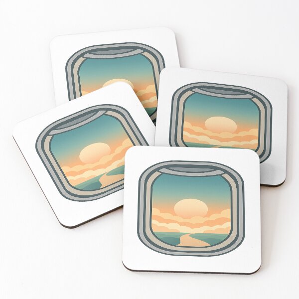 Item preview, Sunrise from the Sky – Minimalist Airplane Window Travel Design designed and sold by mbmstores.