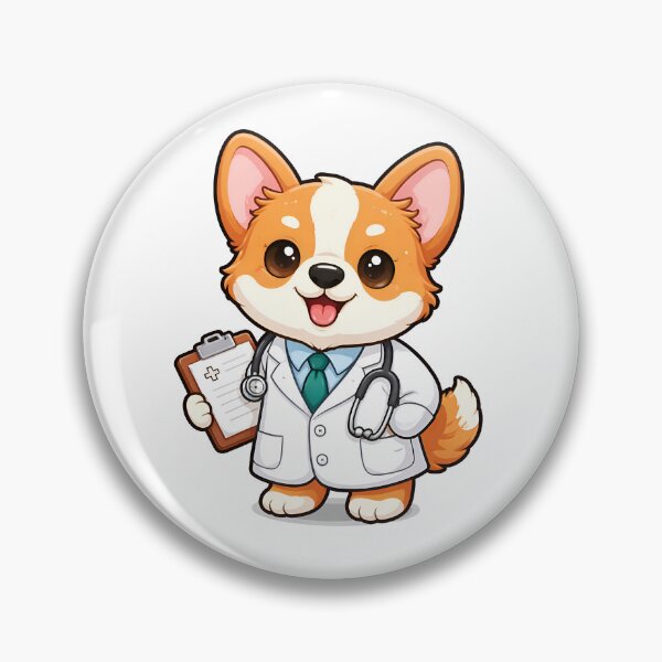 Item preview, Cute Corgi Doctor Cartoon Funny Medical Dog Nurse Vet Design designed and sold by HobsS.