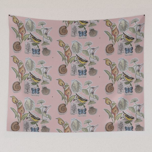 Item preview, Collage of Natural History Hand Drawn designed and sold by HouseplantsAndScamps.