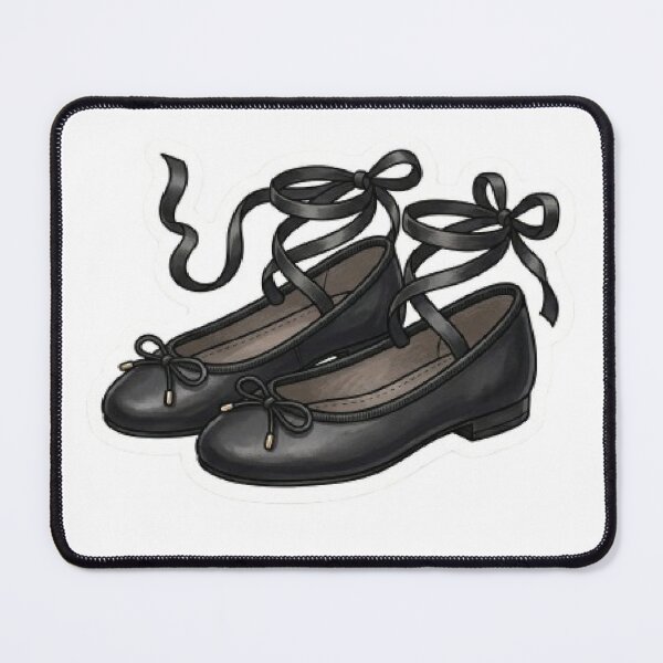 Item preview, Ballet Flats Shoes Classic Cute Fashion Clothing Black Ballerina Coquette Bow Chic Lace designed and sold by SamiraArts.