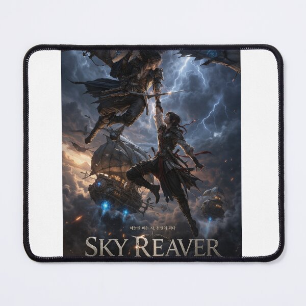 Item preview, Sky Reaver – Epic Fantasy Airship Battle Poster designed and sold by bubuandfriends.