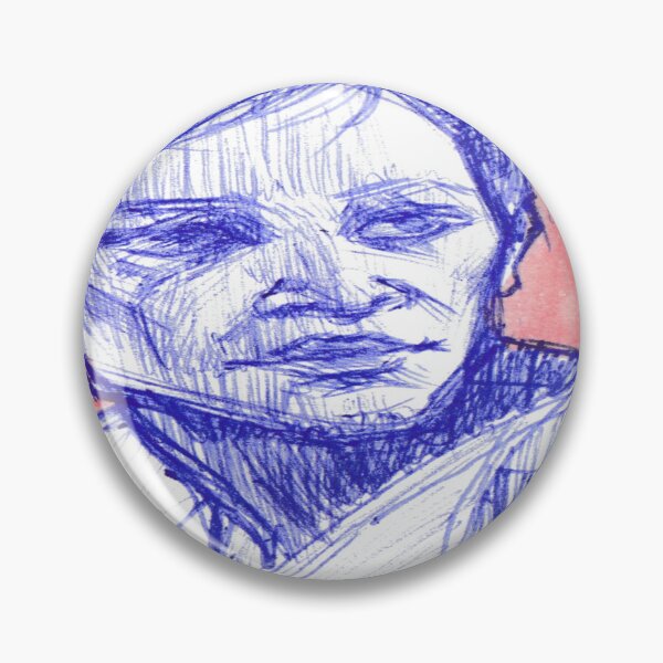 Item preview, 028 Blue Woman Portrait Orange Background designed and sold by FrenkyTank.