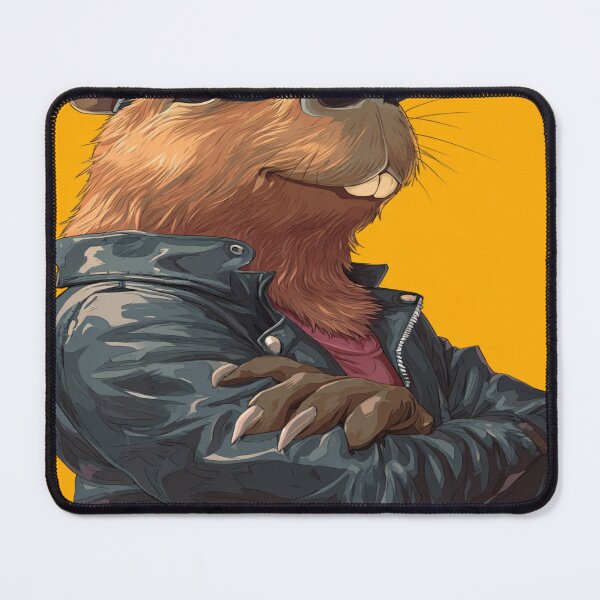 Item preview, Cool Capybara Sunglasses Leather Jacket Animal designed and sold by NicolasGlowArt.