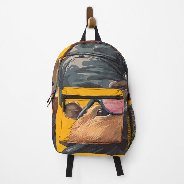 Item preview, Cool Capybara Sunglasses Leather Jacket Animal designed and sold by NicolasGlowArt.