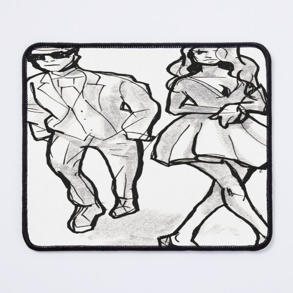 Item preview, 032 Couple Suit Dress Pencil Sketch designed and sold by FrenkyTank.