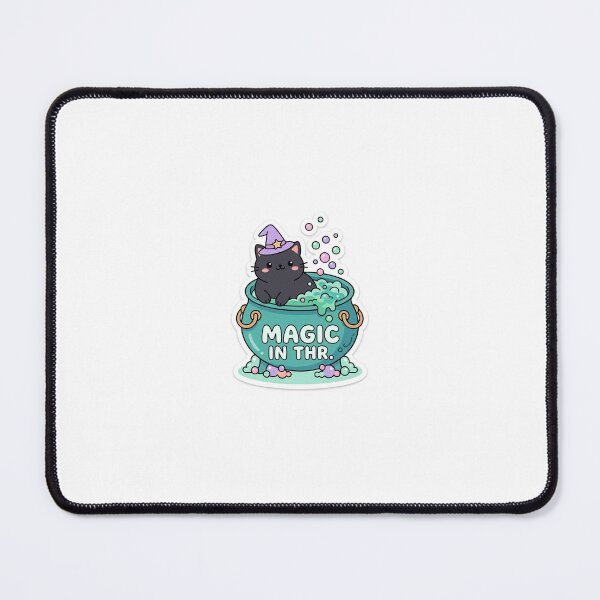 Item preview, "Magic in the Air" Witch Cat Sticker designed and sold by fashion by sej.