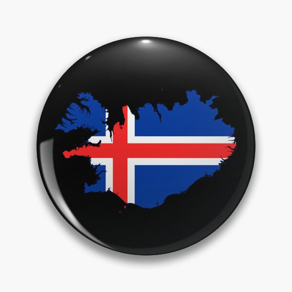 Item preview, Flag Map of Iceland  designed and sold by DreamBrushy.