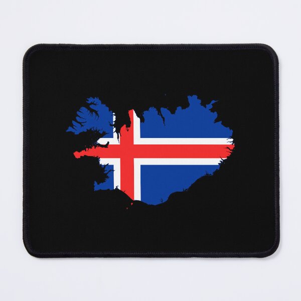 Item preview, Flag Map of Iceland  designed and sold by DreamBrushy.