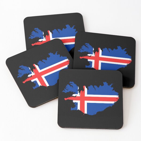 Item preview, Flag Map of Iceland  designed and sold by DreamBrushy.