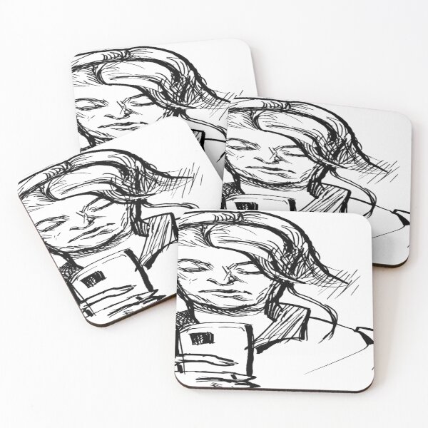 Item preview, 037 Woman Staring Phone Sketch designed and sold by FrenkyTank.