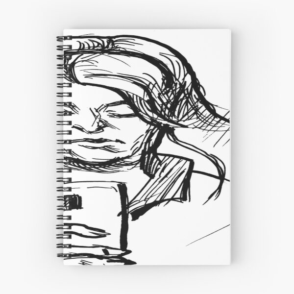 Item preview, 037 Woman Staring Phone Sketch designed and sold by FrenkyTank.