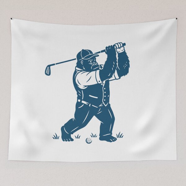 Item preview, The Country Club Ape : Indigo Gorilla Golf - Bold Graphic designed and sold by j-touch-bold.