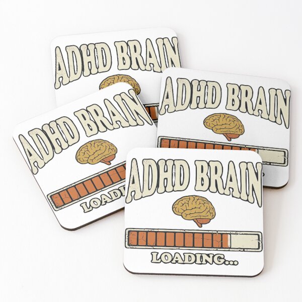 Item preview, ADHD Brain Loading Vintage Retro Typography T-Shirt Design designed and sold by urbinet.