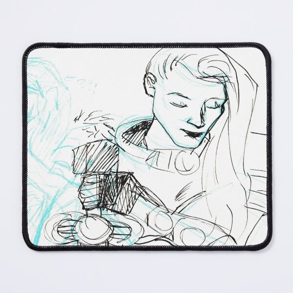Item preview, 040 Sword Warrior Woman Turquoise Silhouette designed and sold by FrenkyTank.