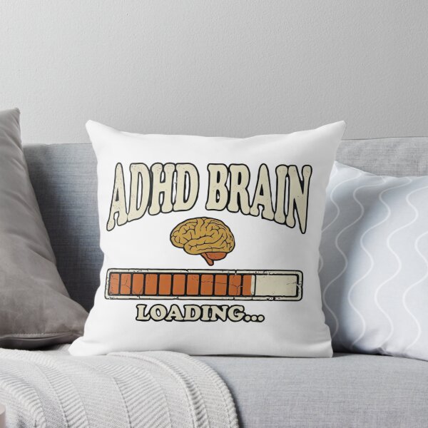 Item preview, ADHD Brain Loading Vintage Retro Typography T-Shirt Design designed and sold by urbinet.