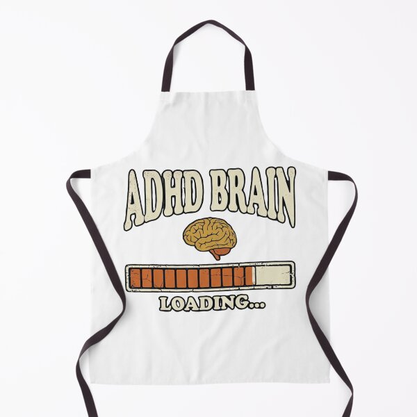 Item preview, ADHD Brain Loading Vintage Retro Typography T-Shirt Design designed and sold by urbinet.