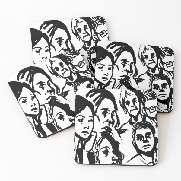 Item preview, 041 Family Faces Looking Right Sketch designed and sold by FrenkyTank.