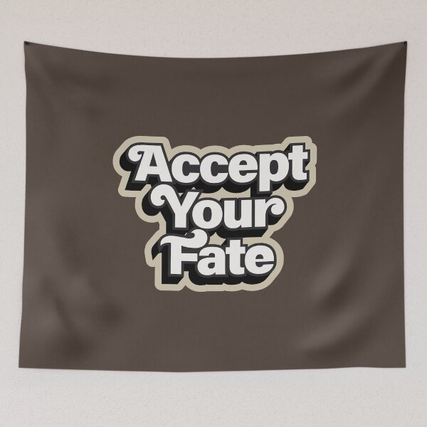 Item preview, Retro "Accept Your Fate" Groovy 70s Typography Aesthetic designed and sold by trepiu.