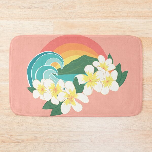 Item preview, Retro Plumeria Wave designed and sold by JulesGoyco.