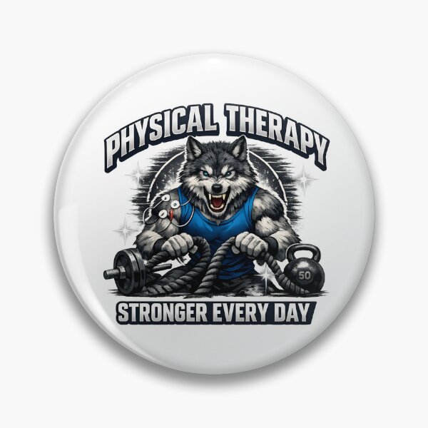 Item preview, Physical Therapy Stronger Every Day Wolf Rehab Fitness Physiotherapist PT Motivation designed and sold by ClinicalHubs.