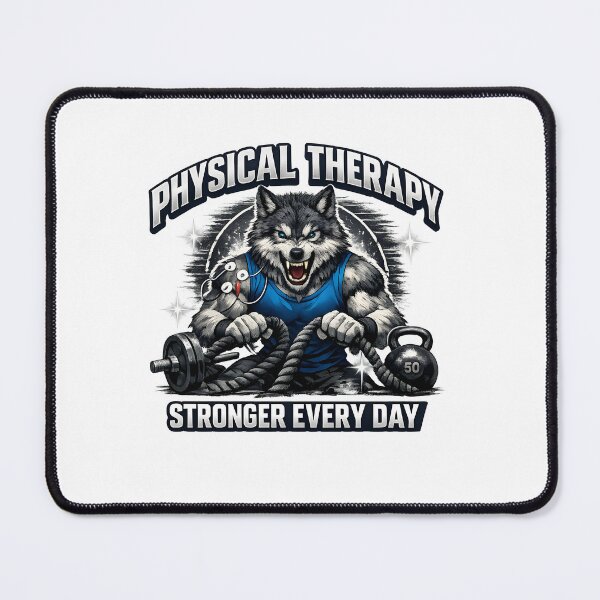 Item preview, Physical Therapy Stronger Every Day Wolf Rehab Fitness Physiotherapist PT Motivation designed and sold by ClinicalHubs.