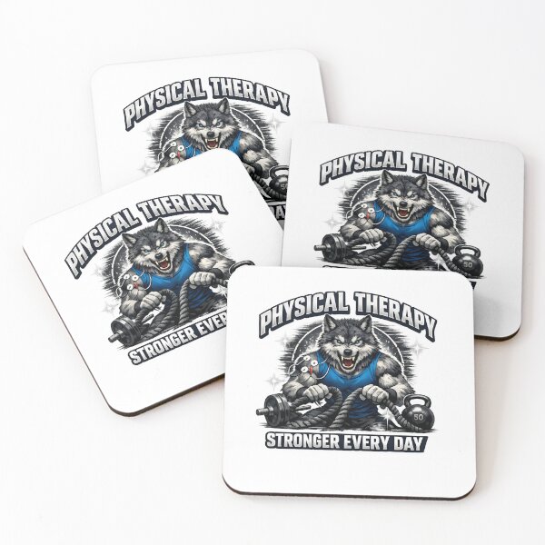Item preview, Physical Therapy Stronger Every Day Wolf Rehab Fitness Physiotherapist PT Motivation designed and sold by ClinicalHubs.