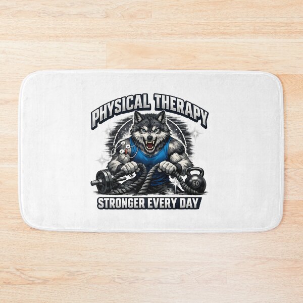 Item preview, Physical Therapy Stronger Every Day Wolf Rehab Fitness Physiotherapist PT Motivation designed and sold by ClinicalHubs.
