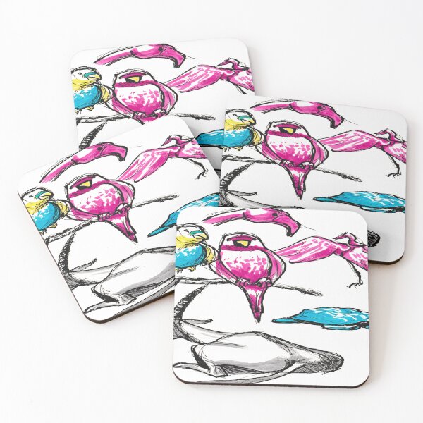 Item preview, 047 Wildlife Dreamscape - Pink Flamingo Gnu Turtle designed and sold by FrenkyTank.