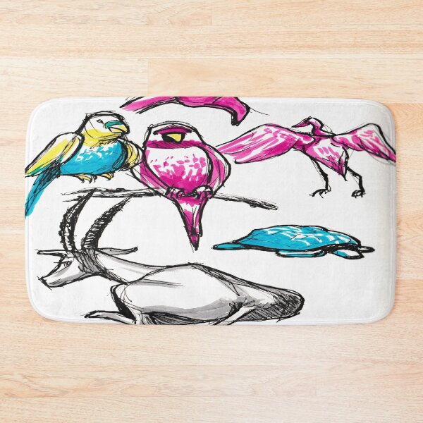 Item preview, 047 Wildlife Dreamscape - Pink Flamingo Gnu Turtle designed and sold by FrenkyTank.