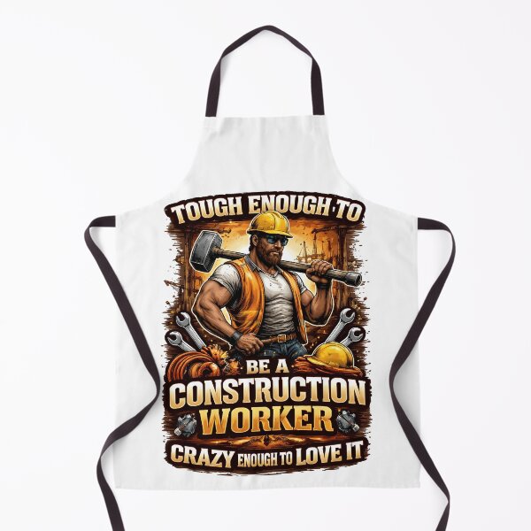 Item preview, Tough Enough To Be A Construction Worker Crazy Enough To Love It Funny Builder Vintage Design designed and sold by Nixora.