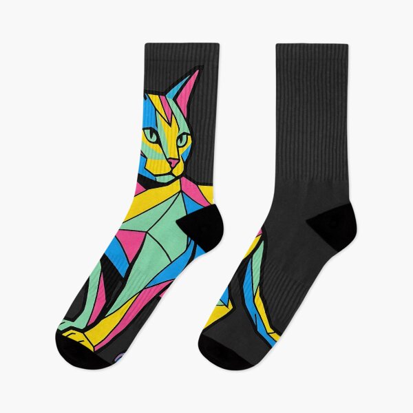 Item preview, Colorful Geometric Low Poly Pop Art Cat Illustration designed and sold by WalterAdd.