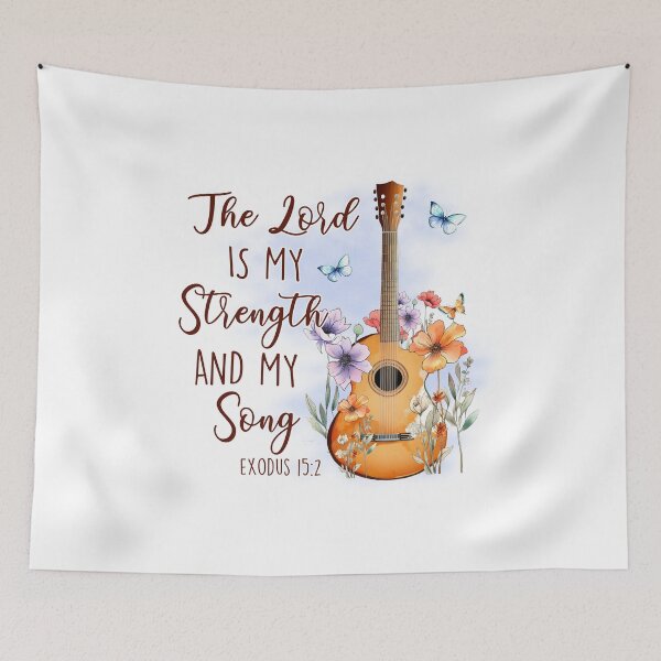 Item preview, The Lord is my strength and my Song - Exodus 15 verse 2 designed and sold by simplydesignart.