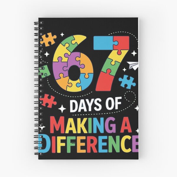 Item preview, 67 Days Of Making A Difference School Milestone Puzzle Design designed and sold by haitrieuic96.