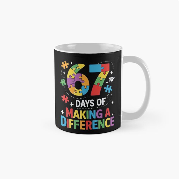 Item preview, 67 Days Of Making A Difference School Milestone Puzzle Design designed and sold by haitrieuic96.