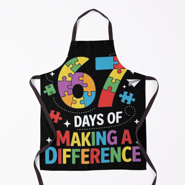 Item preview, 67 Days Of Making A Difference School Milestone Puzzle Design designed and sold by haitrieuic96.
