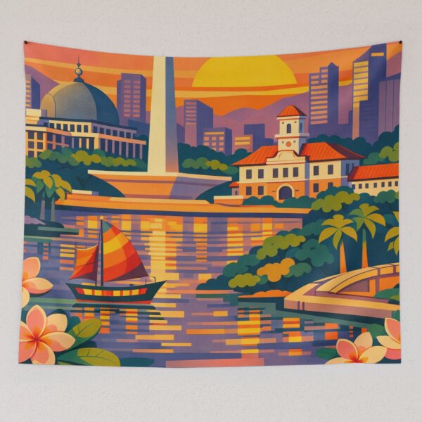 Item preview, Jakarta Indonesia Travel Poster designed and sold by MatthewHeights.