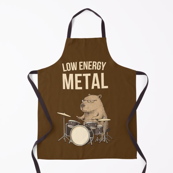Item preview, Low Energy Metal Capybara Funny Drummer Meme Lazy Music Humor T-Shirt designed and sold by HOUSE OF TIST.