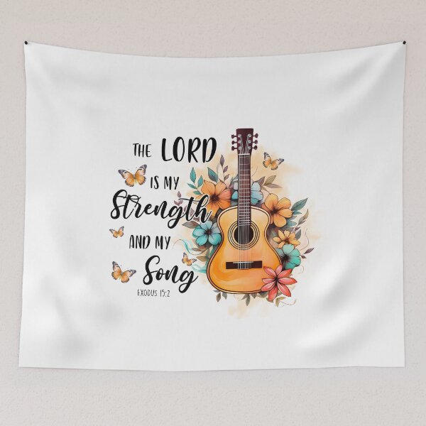 Item preview, The Lord is my strength and my Song - Exodus 15 verse 2 designed and sold by simplydesignart.