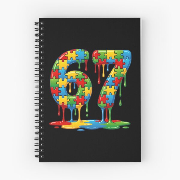 Item preview, 67 Number Melting Puzzle - Autism Awareness Graphic Art designed and sold by haitrieuic96.