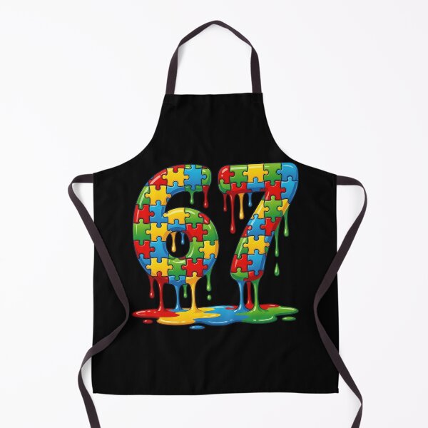 Item preview, 67 Number Melting Puzzle - Autism Awareness Graphic Art designed and sold by haitrieuic96.