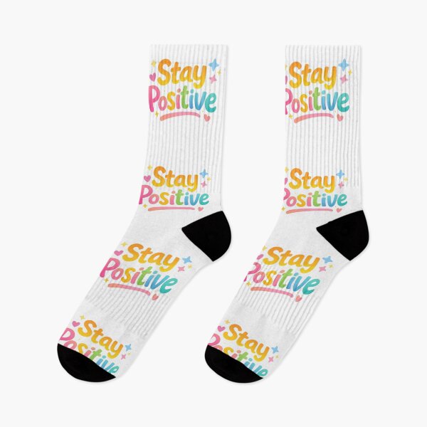 Item preview, Stay Positive Colorful Rainbow Aesthetic Typography Sticker designed and sold by Dasts Cart.